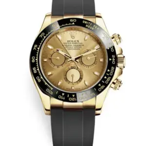 Rolex Cosmograph Daytona 116518LN Champagne Dial Oysterflex Yellow Gold Mens Watch