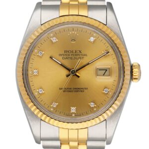 Rolex Datejust 16013 Diamond Dial Mens Watch 36mm