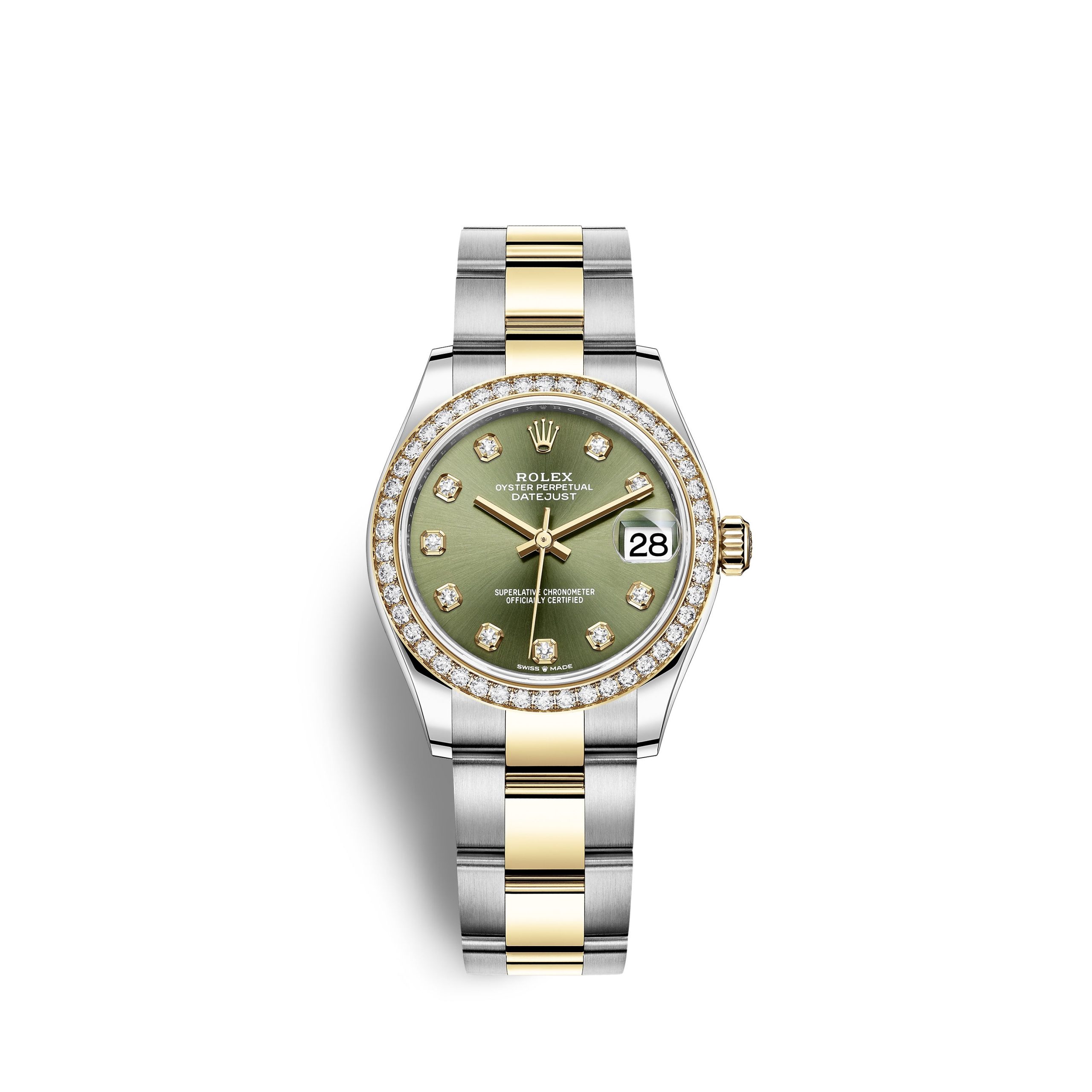 Rolex Datejust 31, Oystersteel, 18kt Yellow Gold and diamonds, Ref# 278383RBR-0030