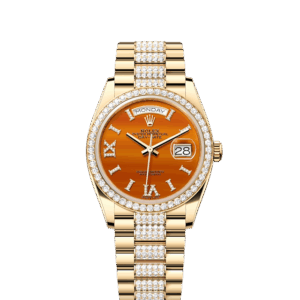Rolex Day-Date 36, 18k Yellow Gold with Diamond-set, 36mm, Ref# 128348rbr-0050