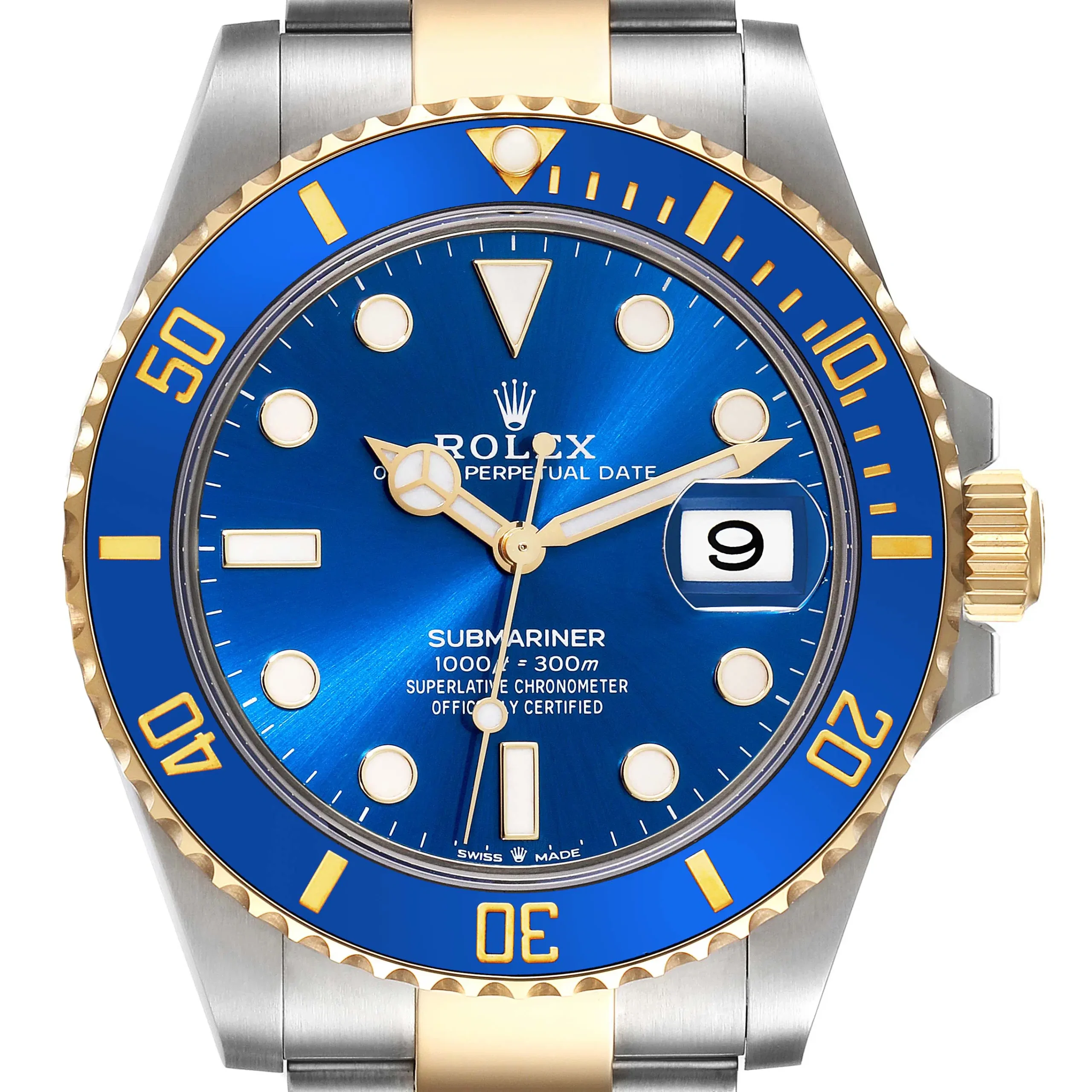 Rolex Submariner 41 Steel Yellow Gold Blue Dial Mens Watch 126613 Box Card 41mm